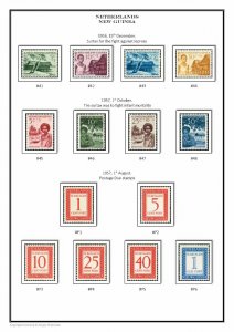 NETHERLANDS NEW GUINEA 1950-1962 PDF (DIGITAL) STAMP ALBUM PAGES