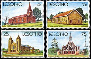 Lesotho 314-317, MNH, Christmas 1980, Churches