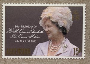 Ascension 1980 Queen Mother's 90th Birthday, MNH. Scott 261, CV $0.40