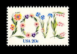 1982 Love Single 20c Postage Stamp, Sc#1951, MNH, OG