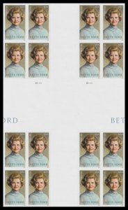 US 5852a Betty Ford imperf NDC cross gutter block 16 MNH 2024