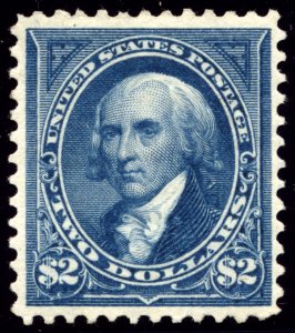 US 277 $2 1895 James Madison double line watermark VF unused OG H