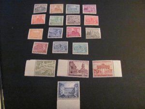 GERMANY BERLIN 1949 MNH SIGNED SCHLEGEL SC 9N42-60 BUILDING SET  $550+ (100)