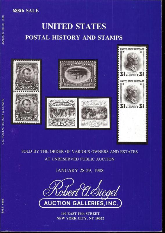 Siegel: Sale # 688  -  United States Postal History and S...