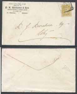 Canada-covers #4753 - 1c Small Queen-Elgin County-St.Thomas,Ont-PM/Oc 6/1896-Squ