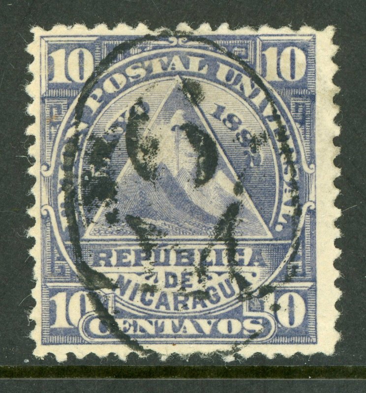 Nicaragua 1882 ABNC 10¢ w/ Full Managua Cancel VFU L788