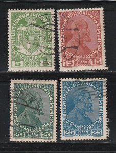 Liechtenstein 5, 7-9 U Coat Of Arms, Prince Johann II (B)