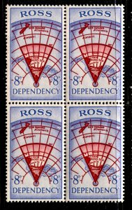 Ross Dependency Stamp #L3 MINT OG NH XF BLOCK OF 4 - POST OFFICE FRESH