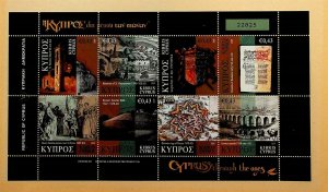 CYPRUS Sc 1116NH ISSUE OF 2001 - MINISHEET - LOCAL HISTORY - (JS23)