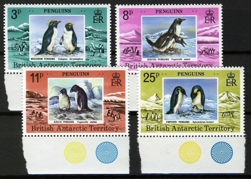 British Antarctic Territory 1979, Penguins margin set VF MNH, Mi 74-77 cat 30€