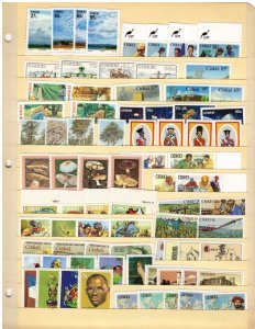 Ciskei Stamp Collection 1 Stock Pages Sets Singles $49 CV Stamps Mint ZAYIX