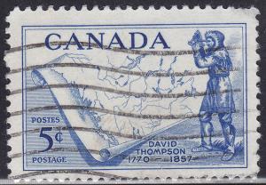 Canada 370 Thompson & Map 5¢ 1957