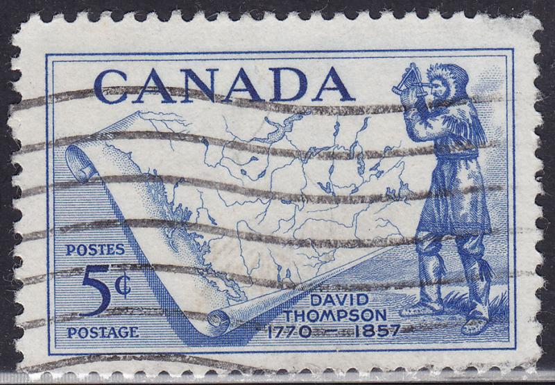 Canada 370 Thompson & Map 5¢ 1957