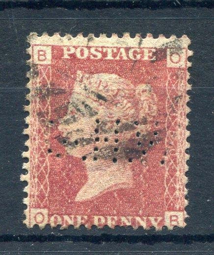 PENNY RED PLATE 150 WITH 'GHW' PERFIN