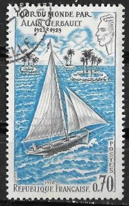 France # 1263  'Around the World' Sail  (1)  VF Used