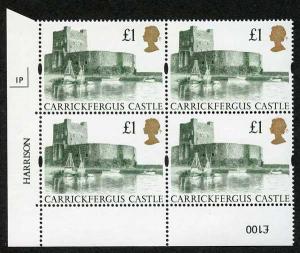 SG1611 1992 One Pound Castle Plate 1P Normal Paper U/M