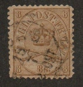 Denmark 14b Used. Perf. 12 1/2