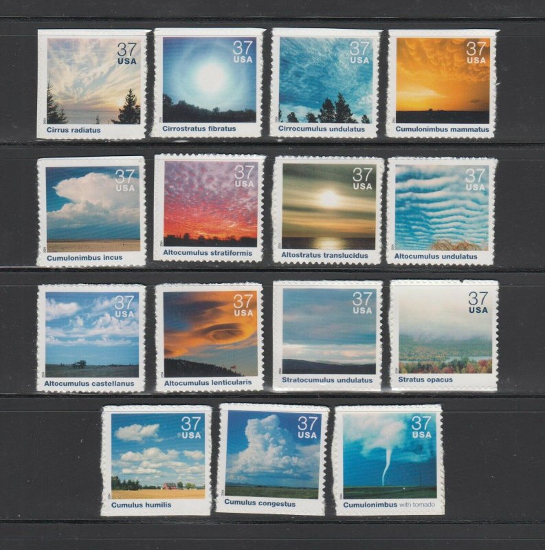 US,3878 A-O,CLOUDSCAPES,2004,FULL SET, COLLECTION,MINT NH VF