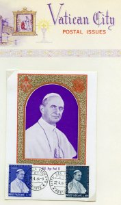 VATICAN CITY 1964 NEW YORK WORLD'S FAIR SET ON MAXIMUM CARDS FD CANCELED