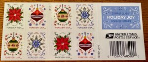 US # 5944b Holiday Joy Forever Complete booklet of 20 2024 mint NH CV $30
