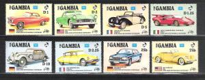 Gambia 620-27 MNH Ameripex 86 \Cars\ scv 9.40