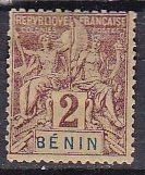 Benin 1893 Scott 34 Nav & Commerce MH, thin