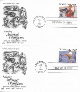 1990 FDC, #2497-2500, 25c Olympics, Art Craft (4)