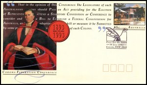 Australia Corowa Federation Conference Postal Stationary U/A FDC VF