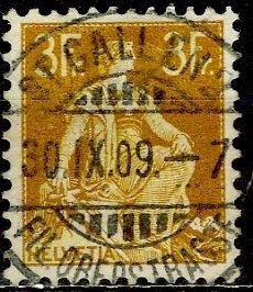 Switzerland 1908: Sc. # 145; O/Used Single Stamp