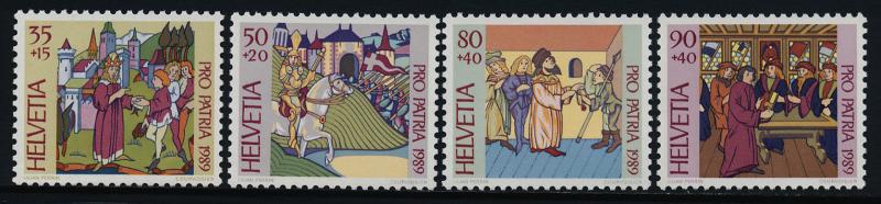 Switzerland B550-3 MNH Art & Culture, Illuminations, Architecture