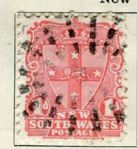 AUSTRALIA; NEW SOUTH WALES 1897 early classic QV issue used 1d. value