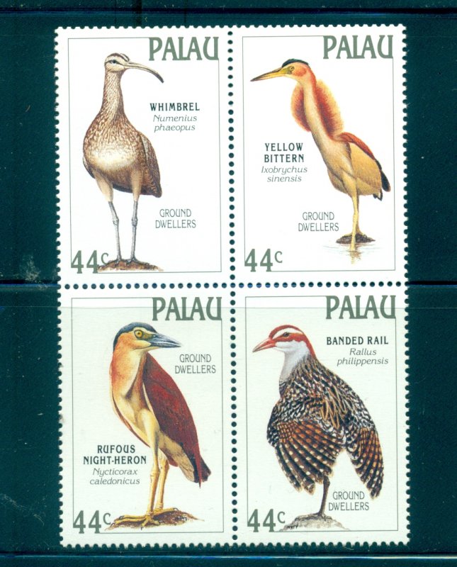 Palau - Sc# 190a. 1988 Birds.  MNH Block of 4. $3.50.