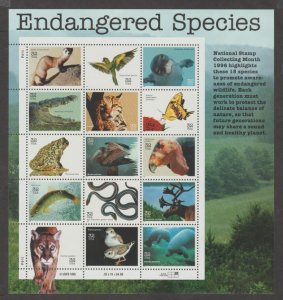 U.S. Scott #3105 Endangered Species Stamps - Mint NH Sheet - UR Plate