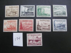 Germany 1937 MNH SC B93-B101  SET VF/XF 100 EUROS (174)