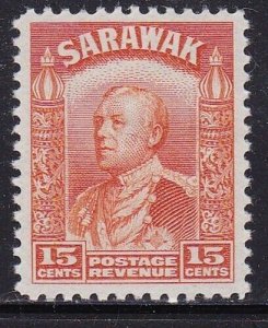 Album Treasures Sarawak Scott # 123 15c Charles Vyner Brooke Mint Hinged