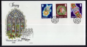 Jersey 411-413 Christmas U/A FDC