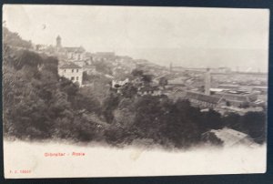 1906 Gibraltar Real Picture Postcard Cover to Des Moines iA Usa Rosia View