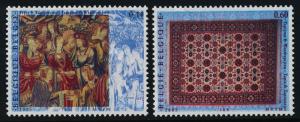 Belgium 2098-9 MNH Tapestries & Carpets, Art