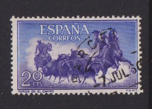 Spain    #910  used  1960   bullfighting  20c