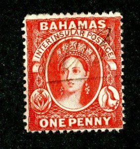 1863  Sc #16 used cv.$20 ( 585 Bahamas )