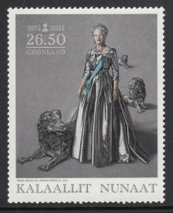 Greenland MNH 2012 Scott #607 26.50k Queen Margrethe II 40th anniversary