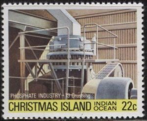 Christmas Island 107 (mh) 22c phosphate industry: crushing (1981)