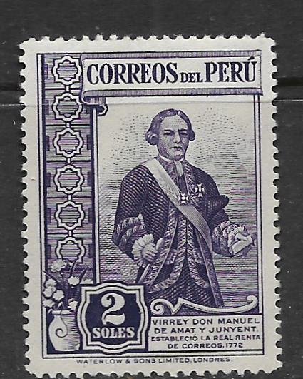 PERU 371 HINGED VICEROY MANUEL DE AMAT Y JUNYENT