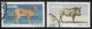 South West Africa #556-7 Used Set - Wild Animals