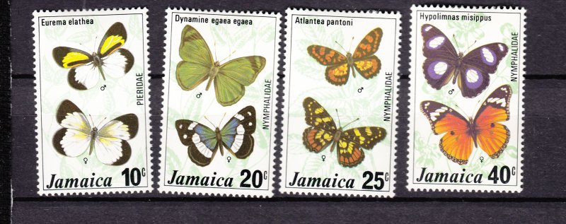 J27467 1977 jamaica set mh #423-6 butterflies