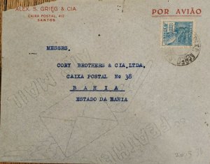 A) 1936, BRAZIL, COMMERCE, AIRMAIL, TO BAHIA-BAHIA STATE 