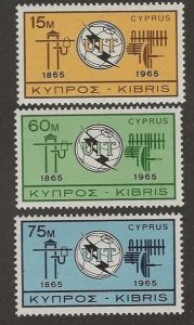 CYPRUS  SC # 257 - 9      MNH