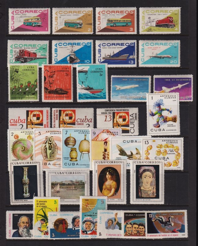Cuba - 6 Mint, NH sets from 1965-66, cat. $ 36.90