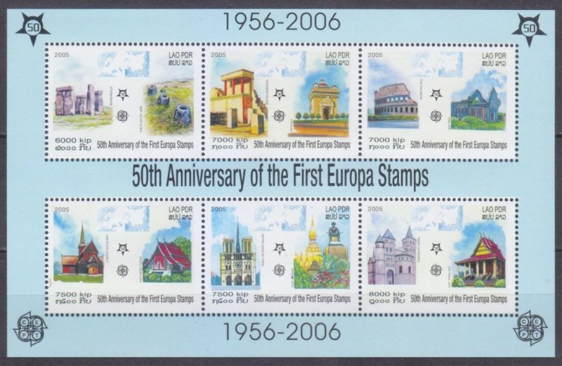 2005 Laos 1973-1978/B194 50 years of first stamps of Europe CEPT 30,00 €