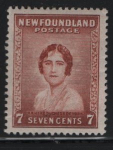 NEWFOUNDLAND, 208, HINGED, 1932, QUEEN ELIZABETH WHEN DUTCHES OF YORK